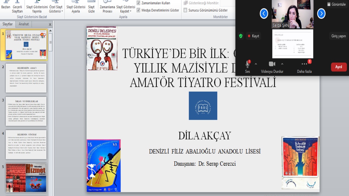 ''Türkiye'de İlk: Otuz Altı Yıllık Mazisiyle Denizli Uluslararası Tiyatro Festivali''